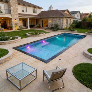 สระว่ายน้ำกลางแจ้งทำจากไฟเบอร์กลาสสระสปาหรูหราขนาดใหญ่ออกแบบได้ตามต้องการ - Product Image 5