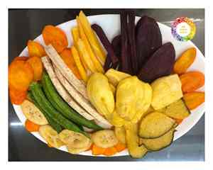 ชิปผักและผลไม้รวมกรอบแห้งราคาโรงงานขนมขบเคี้ยวจำนวนมากมีรสชาติหวานธรรมชาติและเนื้อกรุบกรอบ - Product Image 3