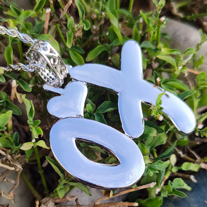 เครื่องประดับฮิปฮอปเพชรธรรมชาติอินเทรนด์ "XO" ที่มีรูปทรงหัวใจเล็กๆได้รับการรับรองสร้อยคอโซ่เชือกจี้ทองสำหรับผู้ชาย - Product Image 4