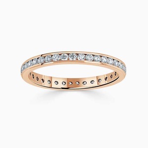 โรสโกลด์รอบตัดที่ยอดเยี่ยม CVD Lab ปลูกเพชรวงนิรันดร์เต็มแหวนปรับแต่งการออกแบบตามแหวนตั้งค่าช่องขนาด - Product Image 1