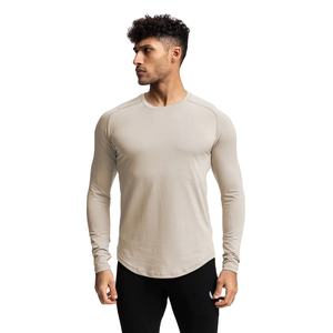 Vêtements de sport pour la salle de sport en plein air, t-shirt de sport, t-shirt de course à manches longues pour hommes, t-shirt en polaire respirant et écologique, t-shirt à col rond pour hommes - Product Image 1