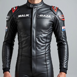 Malik Raza | Traje personalizado de motorista profesional | Armadura completa incluida | Cuero a medida - Product Image 6