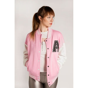 Chaqueta Universitaria para Mujer 2025, Bordado Personalizado, Tallas Grandes, Mangas Largas, Relleno Transpirable de Algodón/Lana, Ropa de Invierno para Béisbol, Resistente al Viento - Product Image 1