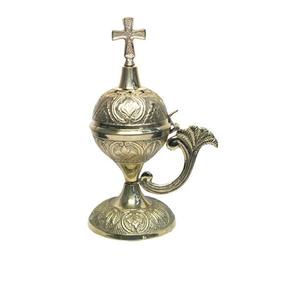 Brûleur d'encens unique de conception artisanale, en acier inoxydable fait à la main, couleur or, Mabkhar à prix raisonnable - Product Image 1