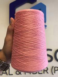 Fil mélangé 100 % polyester de haute qualité, filé à cœur, avec un nombre de fils de 24/2, haute ténacité, teint pour le tricot circulaire - Product Image 2