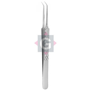 Pinzas de pestañas con estampado de diamantes de acero inoxidable Herramientas de pestañas de belleza - Product Image 3