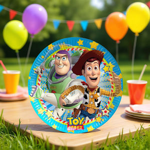 Assiettes jetables Toy Story 19,5 cm, 8 pièces, fournitures de fête pour enfants, célébration d'anniversaire - Product Image 3