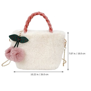 Fluffy Soft Plush Lady Hand Bags Autumn and Winter Fashion Large Faux <b>Fur</b> Women's Tote Bag - Product Image 4