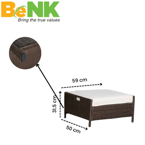 BeNk Ensemble de canapés en osier moderne 6 pièces Mobilier d'extérieur polyvalent pour salon École Salle à manger Cour Hôtel Parc Appartement Utilisation - Product Image 4