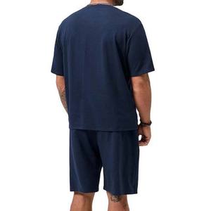 Ensemble de t-shirts décontractés pour hommes en deux pièces, manches longues, respirant, imprimé, antibactérien, tricoté, 100% coton - Product Image 2