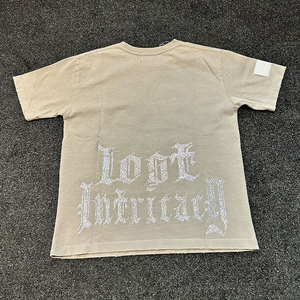 T-shirt graphique beige surdimensionné, streetwear, tee-shirt à manches courtes, coton, décontracté, mode urbaine, haut - Product Image 2