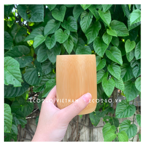 ถ้วยชาไม้ไผ่ออแกนิกจากหัตถกรรมเวียดนามพร้อมโลโก้สลักด้วยเลเซอร์และหลอดสำหรับเครื่องดื่มธรรมชาติ - Product Image 2