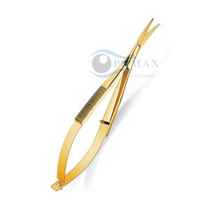Tijeras conjuntivales curvas con cuchillas afiladas para uso oftálmico Tijeras conjuntivales de alta calidad - Product Image 1