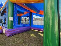 Château gonflable multicolore en PVC de qualité commerciale, tente gonflable, château gonflable avec tente, maison de rebond gonflable