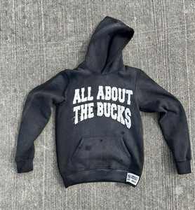 Sweat-shirts à capuche en molleton 100% coton personnalisés, imprimés en 3D en relief, surdimensionnés, délavés à l'acide, courts, pour hommes, avec strass - Product Image 2