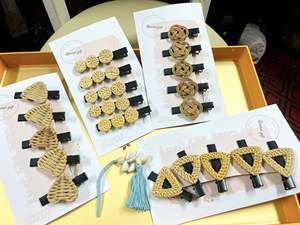 Pendientes de araña de ratán Vintage de Vietnam, pendientes de aro de moda con forma de mariposa para regalos - Product Image 4