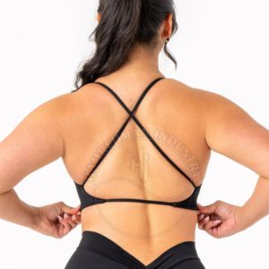 Ensemble de yoga skinny personnalisé de haute qualité pour femmes vêtements de sport en spandex sans couture motif d'impression de taille élastique leggings de course Gym Fitness - Product Image 2
