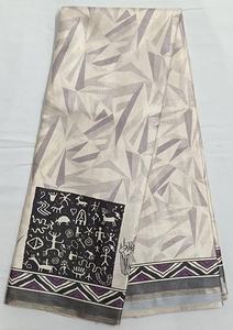 Tissu doux en coton de soie tussar Impressions numériques 6.30 mètres coupé tissu de super qualité - Product Image 3