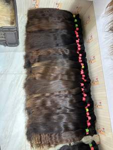 Venta al por mayor de extensiones de cabello humano con cutícula alineada Virgen de la India Remy crudo sin procesar textura natural de alta calidad - Product Image 3