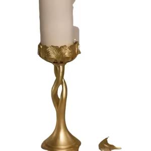 Elegante soporte de vela de metal para decoración del hogar, centro de mesa para sala de estar, exhibición de mesa - Product Image 5