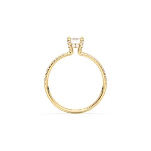 REYES Shiny 14K Solid Yellow Gold CVD HPHT Lab Grown Diamond Ring Classic Wedding Anniversary Gift Fine Jewelry <b>For</b> Women - Product Image 5