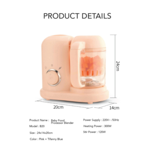 Robot culinaire mixeur Kait pour bébé 24x14x20cm 300W chauffant 120W agitant sans BPA P.P. Matériel avec poignée pour l'alimentation des bébés - Product Image 5