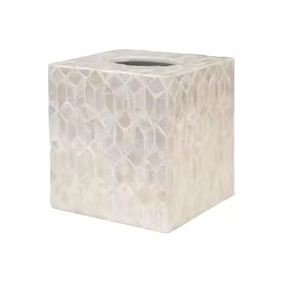 Vente chaude Nacre Serviette Boîte Salle De Bains Salon Personnalisé Couleur Personnalisée Ensembles De Mouchoirs En Bois Boîte-Cadeau Avec Autocollant - Product Image 3