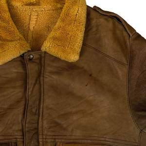 Custom <b>Men</b> Genuine Leather <b>Jacket</b> Sherpa Lined Turn-Down Collar Moto <b>Biker</b> Style Winter Outerwear Zip & Single Button Closure - Product Image 6