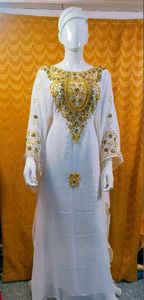 Caftan de Dubaï 2024-Robe musulmane traditionnelle magnifiquement colorée avec perles de pierre de travail manuel au design marocain-Accessoire Premium - Product Image 2