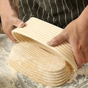 BAKEST <b>Linen</b> <b>Cloth</b> Natural Rattan Handmade Fermentation Baking Bowl Bread Proofing Dough Basket Reusable Not Dishwasher Safe - Product Image 2