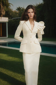 Top Trending Frost Elegant Casual Style Women's Breathable Pencil <b>Skirt</b> XS Size Made in Vietnam Fall Collection for Office - Product Image 4