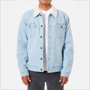 Veste pour homme, manteaux en jean pour homme, manches longues classiques, veste bleue déchirée, vêtements d'extérieur, veste en jean délavée, commandes OEM - Product Image 5