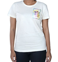 Kaos Wanita Mewah Berkualitas Tinggi Cepat Kering Terkompresi Bernapas Desain Kustom Kerah Bulat Kancing Layanan OEM 3D Solid 100%