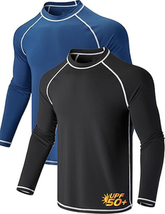 Camisa de pesca de manga larga de poliéster de secado rápido de talla XXL UPF 50 protección solar UV ropa deportiva impermeable para adultos Rash Guard - Product Image 1