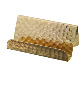 Portatarjetas de identificación de menú de latón, accesorios de regalo de boda de calidad duradera, soporte de latón para grabado de tarjetas de visita a la venta - Product Image 3