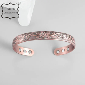 Bracelet en cuivre 100% de qualité supérieure pour femmes pour l'arthrite douleur inflammation douleurs articulaires problème de peau - Product Image 6