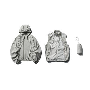 Veste et gilet <span class=keywords><strong>de</strong></span> cyclisme multifonctionnel 2 en 1 à demi-fermeture éclair, léger, coupe réglable, design réfléchissant, imperméable - Product Image 5