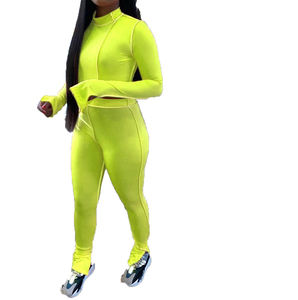 Casual Loungewear Women's Plus Size Breathable Two Piece Custom Tracksuit <b>Tight</b> Sweatsuits - Product Image 5