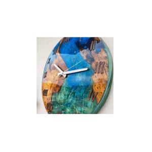 Horloge murale en bois massif et résine salon horloge créative minimaliste moderne chambre à la mode de qualité supérieure - Product Image 4