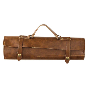 Sac de rangement pour couteaux en cuir avec un look classique, un design durable, une couleur et un logo personnalisables, organisateur de haute qualité pour la sécurité des outils - Product Image 1