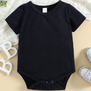 Mono de bebé de algodón con volantes o diseño liso mono infantil ecológico suave a granel - Product Image 3