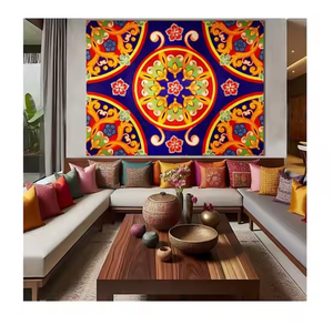 Art de carreaux muraux en mosaïque de verre coloré découpé à la main pour murs intérieurs usage commercial résidentiel pour hôtels écoles traditionnel - Product Image 2