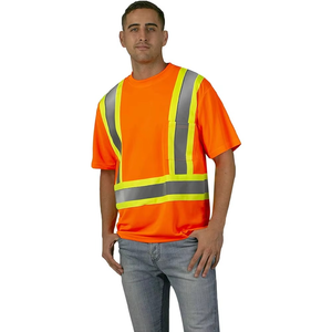 T-shirts pour hommes 100% coton, logo personnalisé imprimé, sécurité, haute visibilité, grande taille, réfléchissant, respirant - Fabriqué au Pakistan - Product Image 1