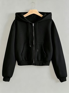 Women's Casual Hoodies Long Sleeve Solid Lightweight Pullover <b>Top</b> Loose Sweatshirt With Pocket No <b>String</b> - Product Image 1