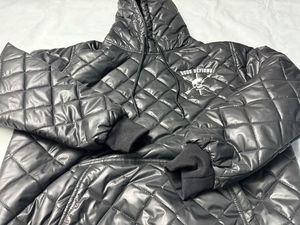 Veste pull-over homme personnalisée 2026 en nylon ripstop vert camouflage Oxford, doublure épaisse, col montant, logo frontal, pour l'hiver - Product Image 3