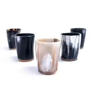 Assorted Natural Buffalo Horn Glasses Viking Drinking Horn Cups for Beer and Wine Best Gift Drink Buffalo Horn Glass Crafts