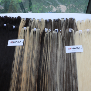 Machine weft Wholesale Luxury Straight Super Double Drawn Balayage 100% Virgin Vietnamese Human Hair - Product Image 5