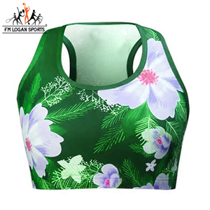 Sujetador deportivo con estampado personalizado para mujer, ropa para gimnasio, Fitness, compresión, entrenamiento, FM, LOGAN, superventas - Product Image 5