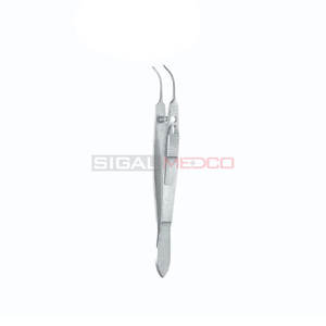 Pinzas de Fijación para Diestros Moody con Bloqueo Manual, 1x2 Dientes, 0.5mm, Acero Inoxidable Alemán, Instrumentos Quirúrgicos Oftálmicos, CE SIGAL - Product Image 3