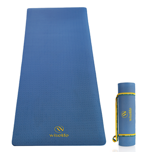 Esterilla de yoga azul marino antideslizante, duradera y cómoda - Product Image 1
